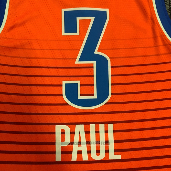 Camiseta Oklahoma City Thunder Chris Paul #3 Statement 2021 Naranja